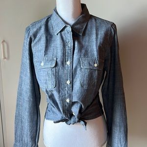 NWOT J. Crew Perfect Chambray Shirt